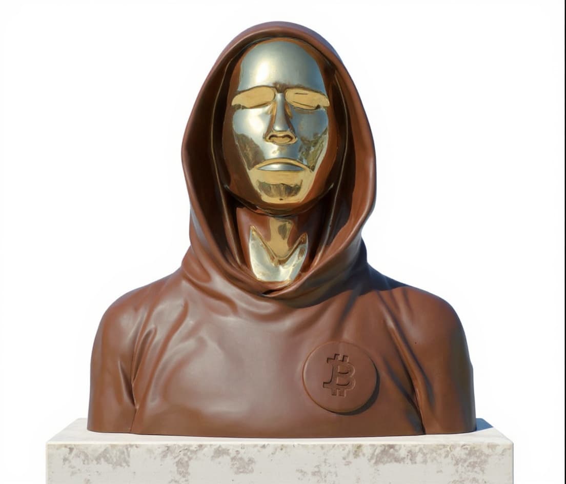 bronze hooded bust