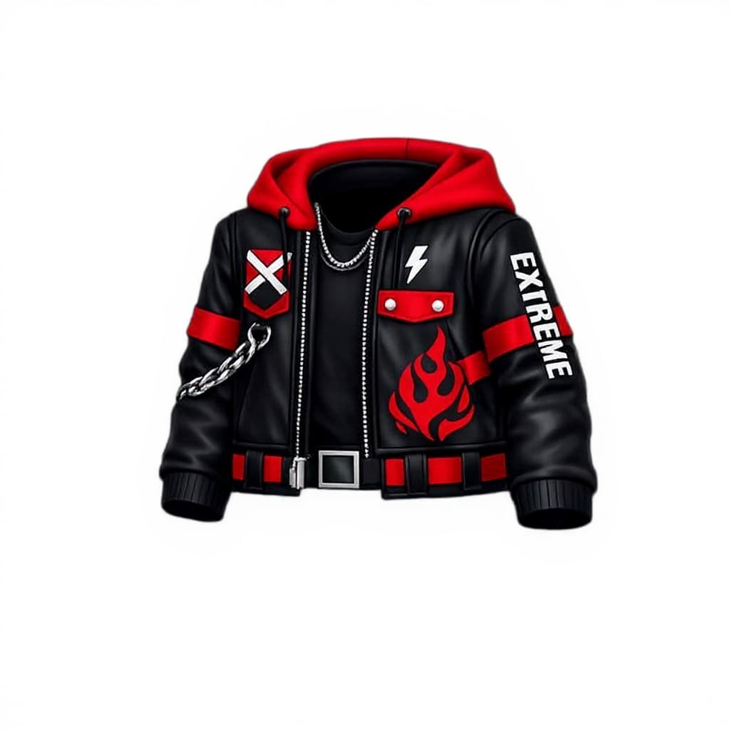 black leather jacket