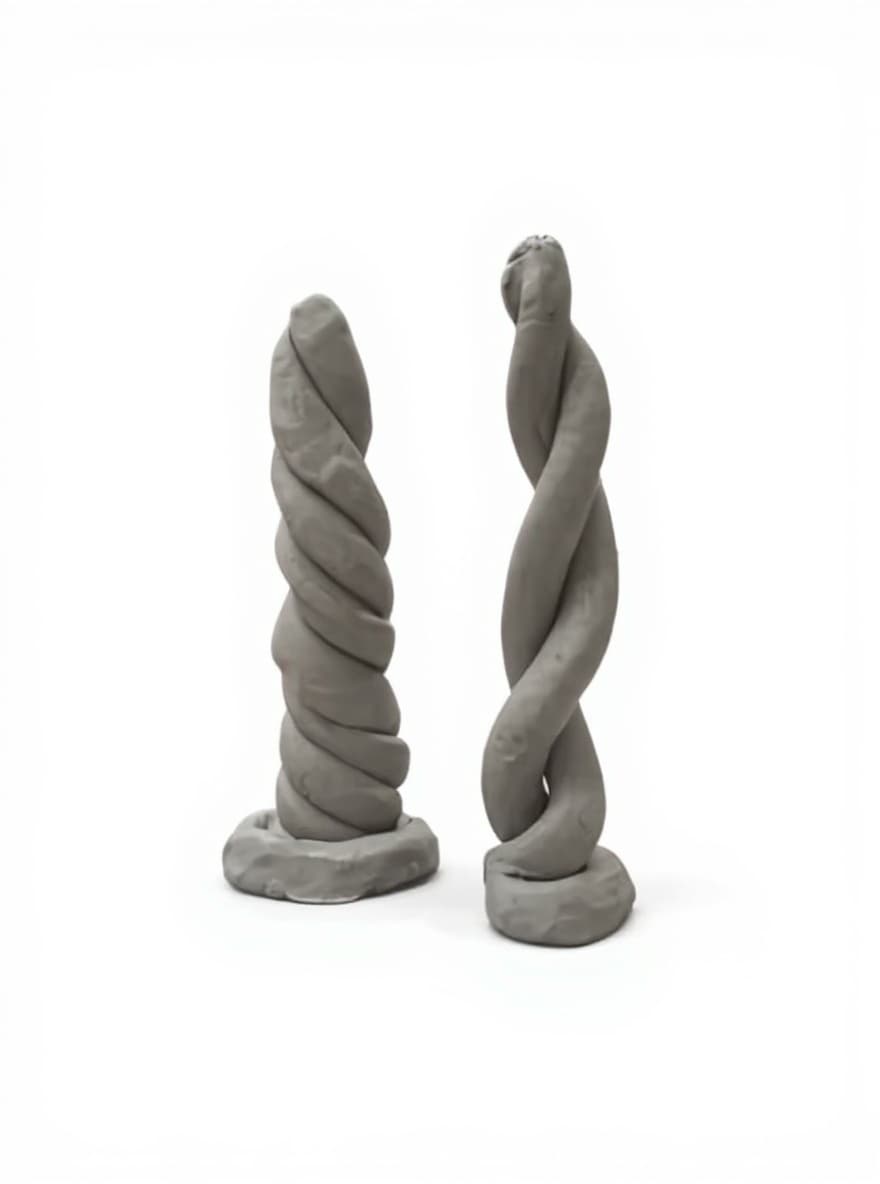 gray twisted sculpture